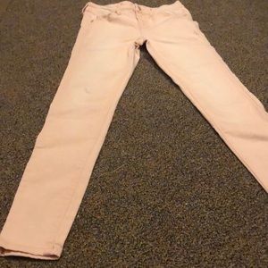 Pink, full length jeans